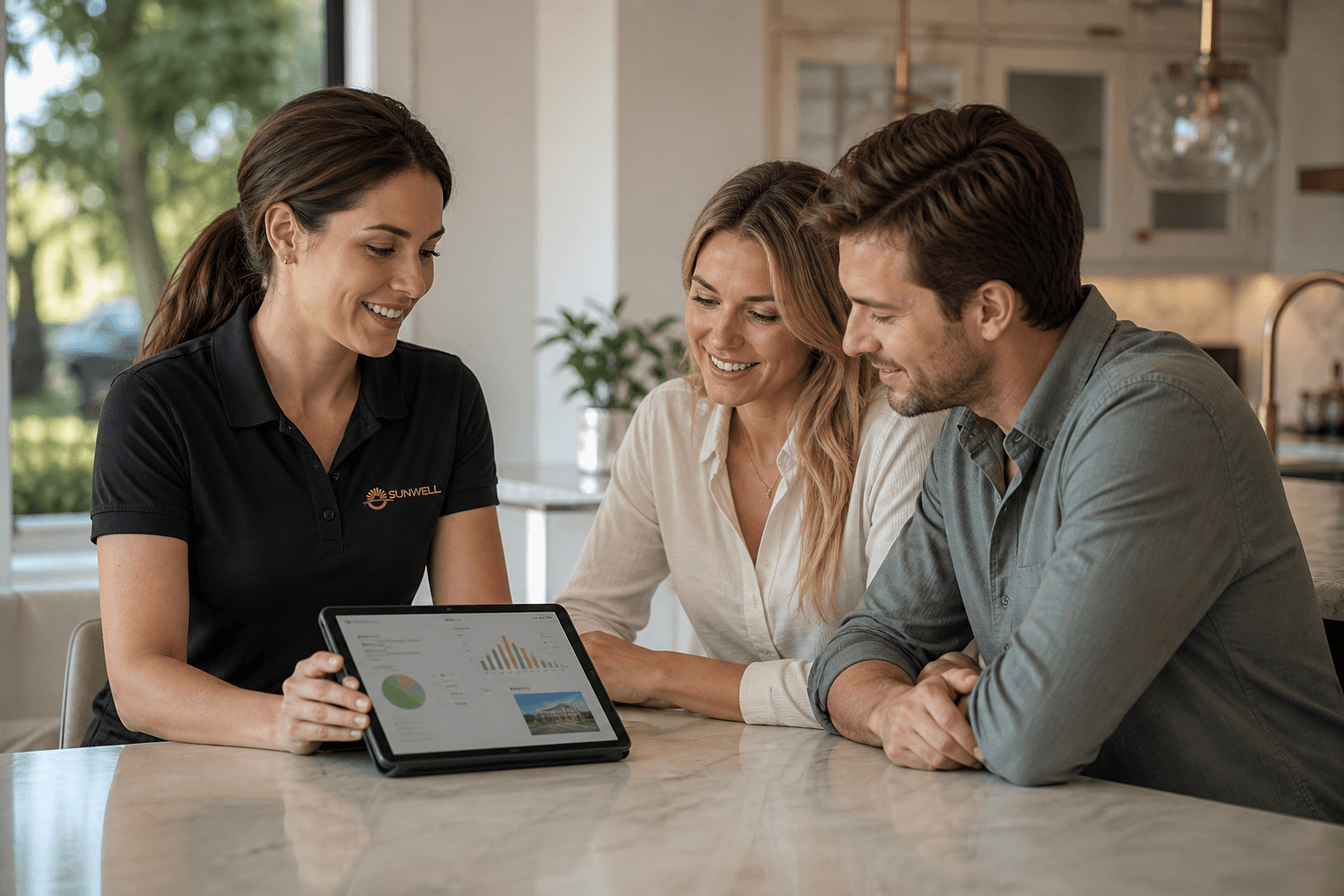 Sunwell consultant meeting with homeowners